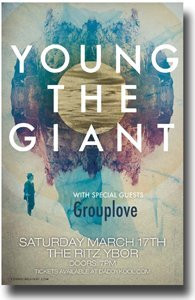 Young the Giant Poster - Concert Promo 11 X 17 Ybor