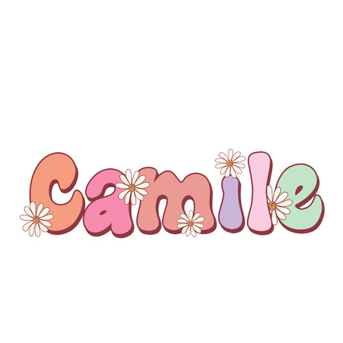Miraki Personalized Name Sticker, Funny Sticker, Personalized Sticker, Flower Sticker, Daisy Sticker, Water Assitant Die-Cut Vinyl Decals for Laptop Phone Water Bottles, Kindle Sticker