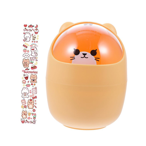 Garneck Desktop Trash Can Small Car Trash Can Pen Holder for Car Mini Trash Can Desktop Garbage Bin Small Trashcan Car Trashcan Trash Container for Cars Small Trash Can Multifunction
