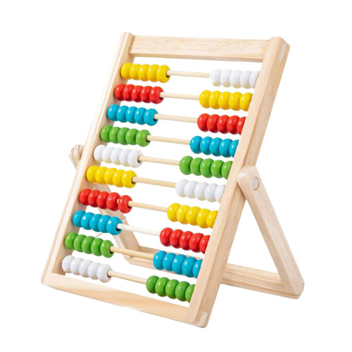 Gazechimp Wooden Abacus Educational Counting Frames Toy,Kids Learning Math with 100 Colorful Beads,10 Rows Abacus for Children Toddlers Girls Boys
