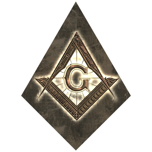 Square & Compass Masonic Bumper Sticker - [5'' Tall]