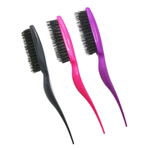 4pcs Rattail Comb Brush Teasing Comb Backcombing Hair Bristle Brush Teasing Back Hair Comb Hair Styling Comb Teasing Brush Comb Hairstyles Teasing Comb Baotou Modeling