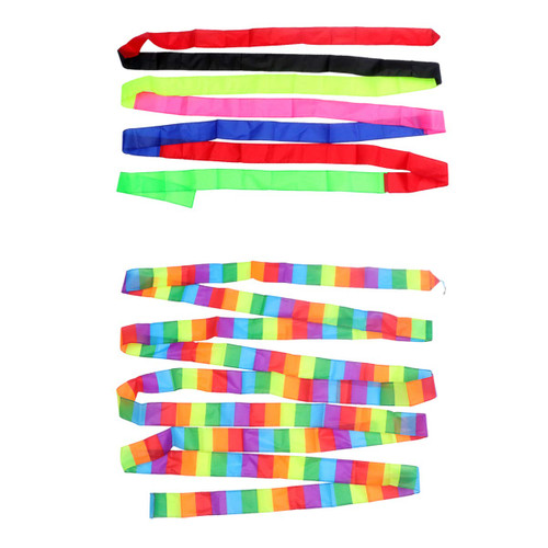 BESPORTBLE Colorful Tail 2 Pcs Child Kite Outdoor Rainbow Kite Tail Rainbow Tail Kite Long Tail Flyer Kite Tail Rainbow Kite Ribbon Tail for Kite Flying Beach Kite Tail Kite Flying Tail Toy