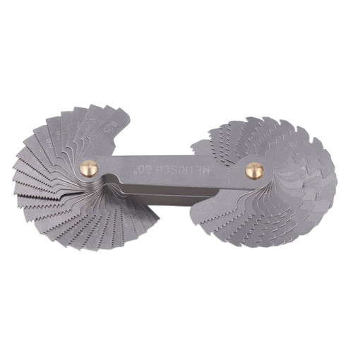 Stainless Steel Thread Gauges, Metric & Imperial Screw Gauge 60 and 55 Degree Thread Plug Gage Measuring Tool Thread Pitch Gauge for Screws Measuring Tool