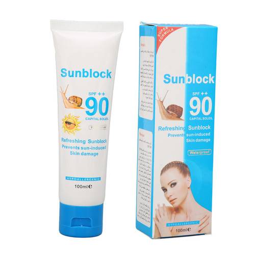 UVA UVB Protection Sunblock Refreshing Moisturizing Sunscreen Cream,for Men Women SPF90PA 100ml