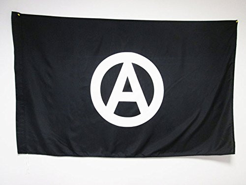 AZ FLAG Anarchy Flag 3' x 5' for a Pole - Arnachism Movement Flags 90 x 150 cm - Banner 3x5 ft with Hole