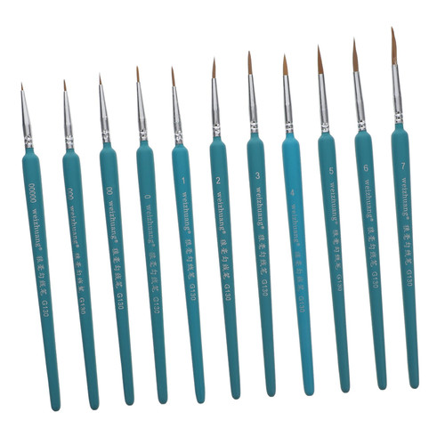EXCEART 11pcs Line Drawing Pen Acrylic Detail Brush Detail Round Brush Extra Fine Paint Brush Detailing Brush for Painting Art Paint Oil Paint Painting Pen Wood