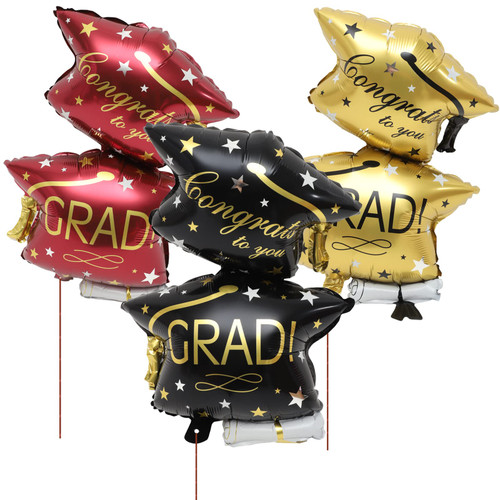 SEWACC Graduation Cap Decorations 6pcs Graduation Cap Balloons Graduation Balloons Graduation Balloons Large Graduation Congrats Grad Cap Balloons 2023 Graduation Party Decorations 2023 Hats