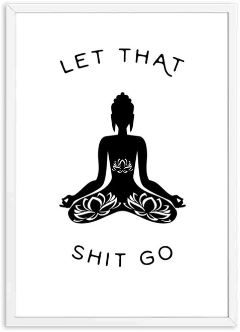 Ruitorly Funny Bathroom Pictures for Wall,Let That Shit Go bathroom decor wall art,funny bathroom wall art decor,bathroom art Painting,Zen-Style Canvas Prints and Poster-Pattern A-16x20inch(40x50cm)