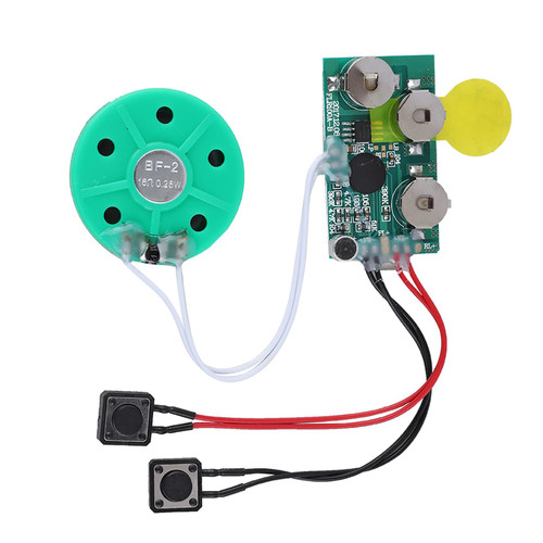 DIY Greeting Card Chip, 4 Minutes Can Record Voice Chip Module Built in Button Button Battery, for Gift Boxes, Invitations, Handmade Products, Dolls