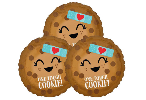 Set of 3 Adorable One Tough Cookie 18" Foil Party Balloons Set of 3 Adorable One Tough Cookie 18" Foil Party Balloons