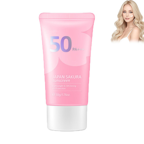 Japan Sakura Sunscreen, Sakura Sunscreen 50, Japan Sakura Sunscreen Skincare, Sunscreen Moisturizing Cream, Facial and Body Sunscreen, Sunscreen Skincare Serum Face (1PCS)