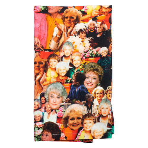 Bioworld Golden Girls All Over Pattern Face Collage Dish Towel
