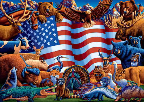 Buffalo Games - Dowdle - Animals of America - 300 Large Piece Jigsaw Puzzle for Adults Challenging Puzzle Perfect for Game Nights - Finished Size 21.25 x 15.00 Buffalo Games - Dowdle - Animals of America - 300 Large Piece Jigsaw Puzzle for Adults Challenging Puzzle Perfect for Game Nights - Finished Size 21.25 x 15.00