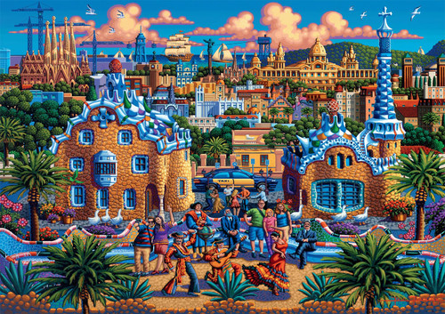 Buffalo Games - Dowdle - Barcelona - 300 Large Piece Jigsaw Puzzle for Adults Challenging Puzzle Perfect for Game Nights - Finished Size 21.25 x 15.00 Buffalo Games - Dowdle - Barcelona - 300 Large Piece Jigsaw Puzzle for Adults Challenging Puzzle Perfect for Game Nights - Finished Size 21.25 x 15.00