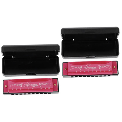 ERINGOGO 2pcs Harmonica C Key 10 hole harmonica bass harmonicas for adults Beginner Mouth harmonica for toddlers 1-3 Kids Musical Instrument small musical instrument portable student abs