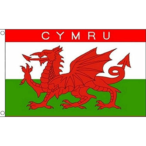AZ FLAG Wales Cymru Flag 3' x 5' - Welsh Flags 90 x 150 cm - Banner 3x5 ft