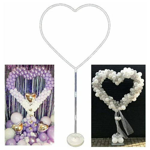 Enfudid Balloon Column Heart Shape Arch Set with Stand Base and Balloon Sticks, Balloon Arch Frame Column Holder Decoration for Birthday/Wedding/Baby Shower Party