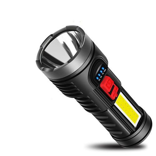 SOAMOEU High Bright LED Flashlights, Bright Flashlight with Zoomable Beam, USB Rechargeable Flashlight for Emergency, Outdoor, Home, Camping, Hiking
