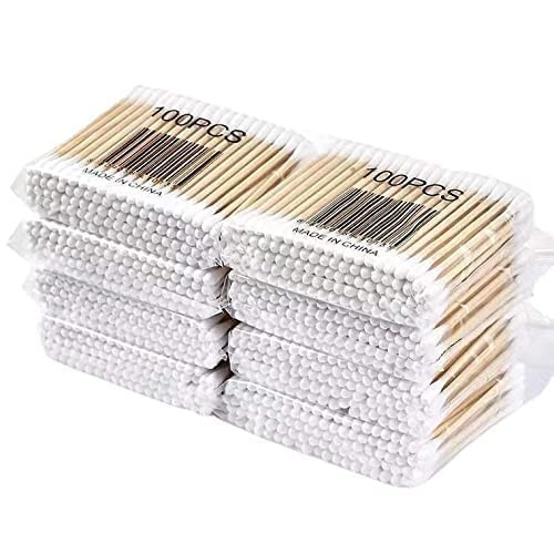 LOMDEM 2000/800 Count Cotton Swabs Microblading Cotton Swab, Cotton Swabs Wood Sticks Pack,Cotton Swabs Pointed Tip,Ear Swabs (800pcs,white)