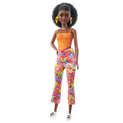 Barbie Doll, Kids Toys, Curly Black Hair and Petite Body Type, Barbie Fashionistas, Y2K-Style Clothes and Accessories Barbie Doll, Kids Toys, Curly Black Hair and Petite Body Type, Barbie Fashionistas, Y2K-Style Clothes and Accessories