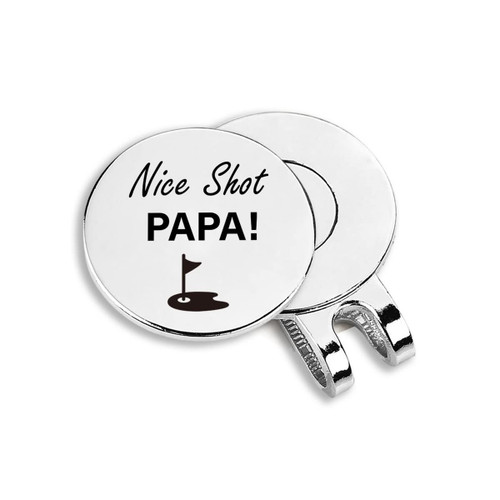 JOWMIJ Golf Ball Marker with Magnetic Hat Clip Nice Shot Papa Golf Ball Marker Golf Hat Magnetic Clip Papa Golf Accessories Engraved Golfer Golf Lovers Grandpa Gift JOWMIJ Golf Ball Marker with Magnetic Hat Clip Nice Shot Papa Golf Ball Marker Golf Hat Magnetic Clip Papa Golf Accessories Engraved Golfer Golf Lovers Grandpa Gift