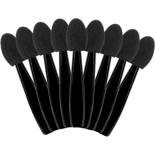GCQQ 100pcs Eyeshadow Applicators Double-side, Black Eye Shadow Brushes Short, Sponge Eyeshadow Applicator, Reusable Eyeshadow Applicator, 1.57" Professional Eye Shadow Brushes for Makeup(Black)