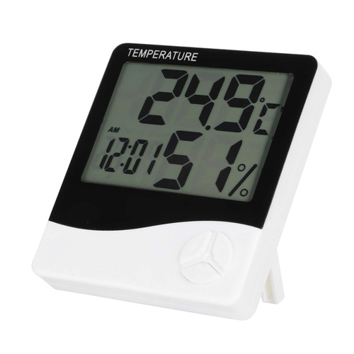 Salaty Room Thermometer, High Accuracy Desktop Indoor Temperature Gauge, Temperature Monitor with Alarm Clock Function for Humidity Monitoring Temperature Display