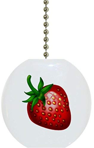 Carolina Hardware and Decor Strawberry Solid Ceramic Fan Pull