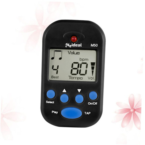 MARMERDO Guitar Input Jack Metronome with Click Universal Metronome Mini Lcd Metronome Portable Piano Metronome Digital Clip on Metronome Digital Beat Tempo Speaker Electronic M50