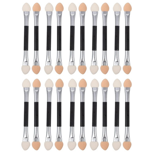 KALLORY 30pcs Eyeshadow Applicator, Double Sided Eyeshadow Sponge Brushes Eye Makeup Sponge Applicator Makeup Set