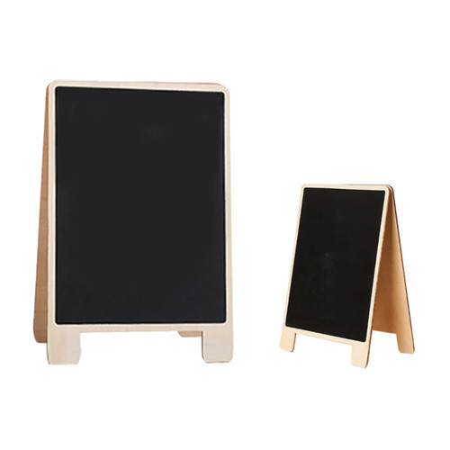 TEHAUX 2pcs Painting Small Blackboard Mini Chalkboard Food Labels The Office Decor Chalkboard Easel Sign Chalk Sign Board Chalkboard with Easel Memo Blackboard Durable Message Sign Wooden