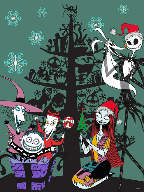 Ceaco - Disney - Tim Burton's Nightmare Before Christmas - Christmas Tree - 300 Oversized Piece Jigsaw Puzzle