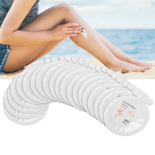 Brrnoo 20 Bags 3ml SPF46+ Multi-Pack Sunscreen - Travel Size Sunscreen for Men, Women, and Kids - Non-Greasy, Water Resistant Sunscreen - Sport Sunscreen Travel Packets