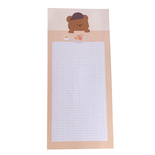 Cute Bear Grocery List Memo Pad For Fridge Note Pads Lists 50Sheets To-Do-List Notepads For School Classroom Office Home Note Pads Lists For Fridge Animals Large Notepads For Grocery List Shopping 50