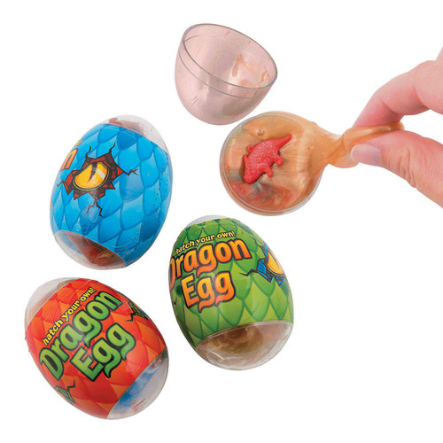 Fun Express Dinosaur in Slime Filled Plastic Eggs (Set of 12) Active Play Toys and Easter Egg Basket Ideas