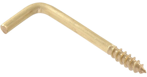 The Hillman Group The Hillman Group 852429 .106 x 1-3/8 In. Solid Brass Square Bend Hook 5-Pack