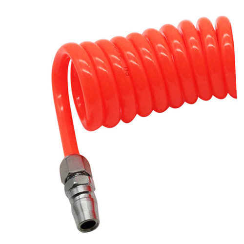 Recoil Air Hose Self-storing Air Hose Kick Shuttlecock Pneumatic Air Hose Spring Pipe Retractable Air Connector Air Hose with Bend Restrictors Springpipe Compressor Air Pump