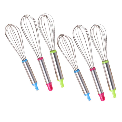 BRIGHTFUFU 3pcs Wire Whisk Metallic Balloons Beaters for Hand Mixer Manual Egg Beater Kitchen Egg Beater Manual Egg Whisk Stainless Steel Blender