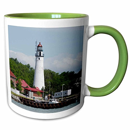3dRose 144703_7 Fort Gratiot Lighthouse, Michigan, USA-US23 CMI0 Ceramic Mug Green/White 3dRose 144703_7 Fort Gratiot Lighthouse, Michigan, USA-US23 CMI0 Ceramic Mug Green/White