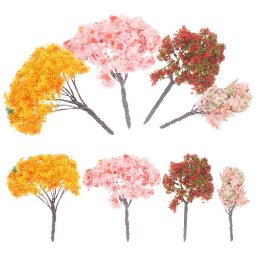 Abaodam Japanese Decor Artificial Tree 8 Pcs Model Trees Mixed Miniature Trees Mini Fairy Gardens Tree Plant for Micro Landscape DIY Craft Garden Ornament Fake Tree Artificial Tree
