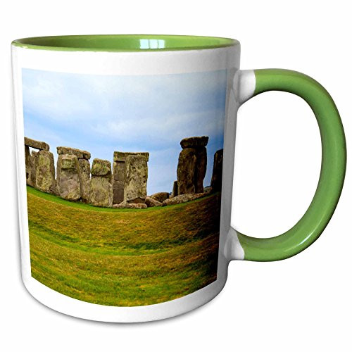3dRose 249569_7 Britain, England, Wiltshire. Stonehenge, Wor Ceramic Mug Green/White