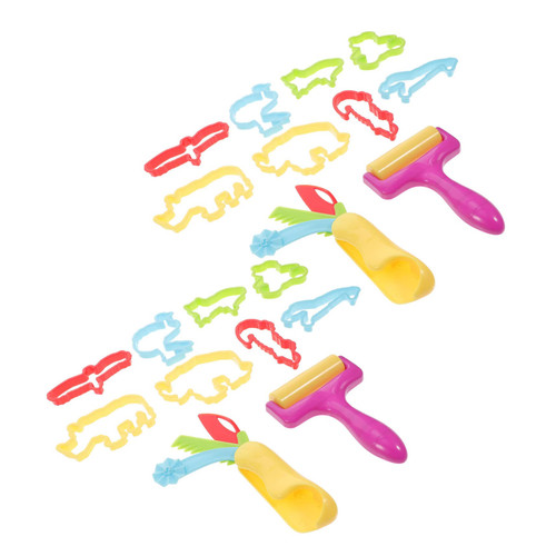 Gogogmee 20pcs Plasticene Mold Plasticine Mould Kids Diy Mold Mini Plasticine Mold Diy Toys Modeling Clay Molds Cookie Molds Chocolate Tools Sand Tool Models Child Cartoon Biscuit