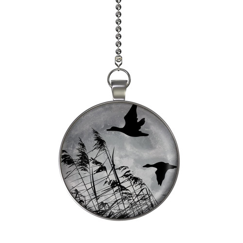 Gotham Decor Mallard Duck Moon Glow in The Dark Ceiling Fan and Light Pull Chain Pendant