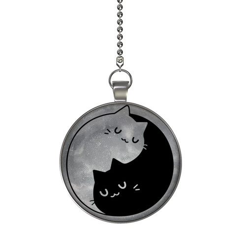 Gotham Decor Yin Yang Cats Glow in The Dark Ceiling Fan and Light Pull Chain Pendant