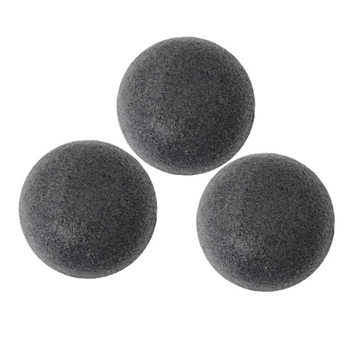 minkissy 3pcs Charcoal Face Sponge Konjac Sponge Face Cleansing Sponge Natural Facial Sponges Bath Konjac Sponge Natural Konjac Sponge Exfoliating Plant Charcoal Semicircle Beauty Tools