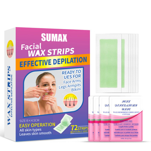 SUMAX Wax Strips for Face Waxing Strips Body Hair Removal Body Wax Strips Hair Removal Bikini Wax Strips for Brazilian Waxing Strips for Eyebrows, Face, Underarms, Bikini SUMAX Wax Strips for Face Waxing Strips Body Hair Removal Body Wax Strips Hair Removal Bikini Wax Strips for Brazilian Waxing Strips for Eyebrows, Face, Underarms, Bikini