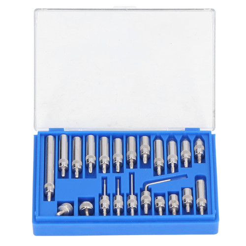 22Pcs Dial Indicator End Tip Point Set, Dial Indicator Points Carbide Probe Test End Tips with Storage Box UNF 4?48 Thread for Measuring