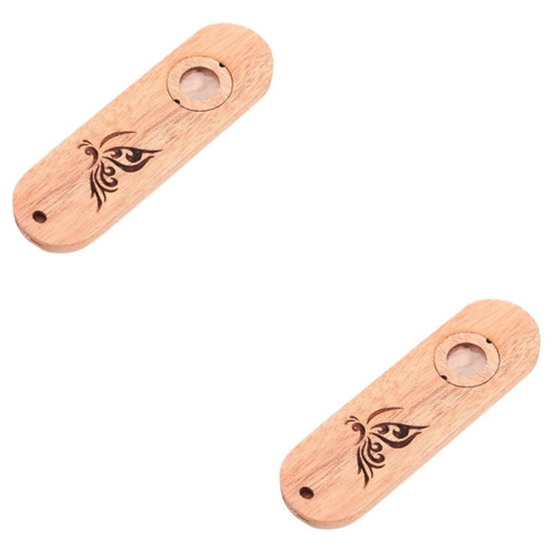 ibasenice 2pcs Kazoo Kids Instruments Wooden Mouth Flute Mouth Instruments Kids Musical Toys Musical Instruments Performance Musical Instrument Adult Mouth Instrument Dropshipping