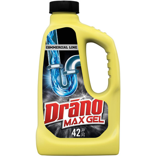 Drano Max Gel Drain Clog Remover and Cleaner for Shower or Sink Drains, Unclogs and Removes Hair, Soap Scum, Blockages, Commercial Line, 42 oz